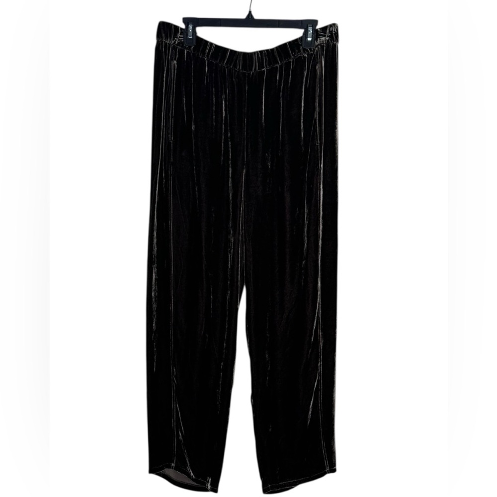 Eileen Fisher Velvet Lantern Ankle Pants NWT Wren/ Brown - Picture 6 of 8